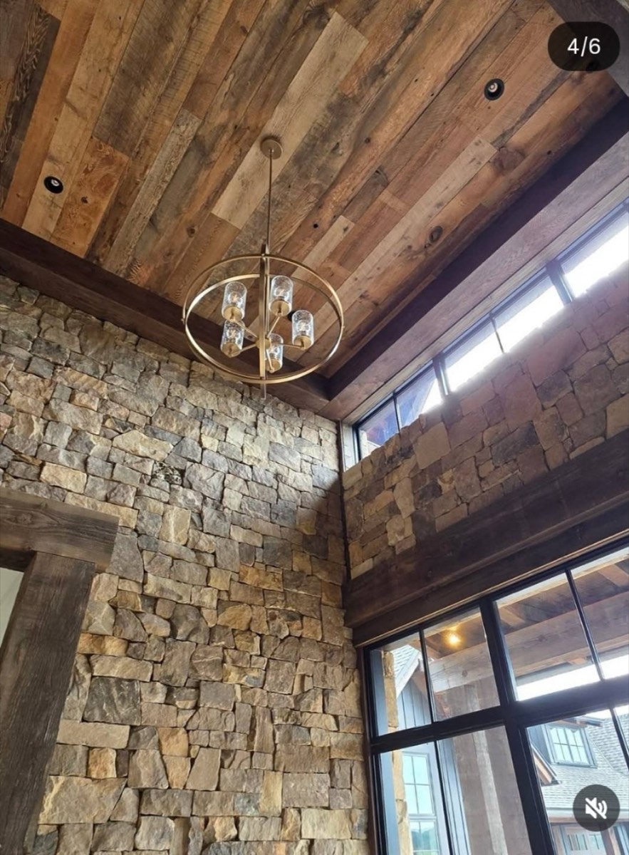 Wood and Stone Ceiling